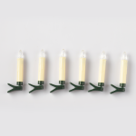 ^ "6 WHITE MINI CLIPS CANDLES", 6*1  LED LIGHTS BAT. (6*AAA), WW,IP20, φ1.5X10.5cm