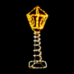 ^ "POST LAMP", 168 LED MOTIF 7m 2-WIRE ROPE LIGHT, WARM WHITE-YELLOW, FLASH CONTROLLER, IP44, 27x27x80cm, 1.5m LEAD CABLE