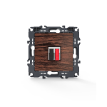 PRIME SINGLE AUDIO SOCKET SCREWLESS 36-230VAC IP20 WOOD