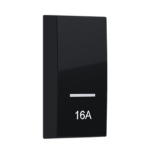 ^ MODYS BUTTON WITH INDICATOR & SYMBOL 16A 1 M. MATT BLACK