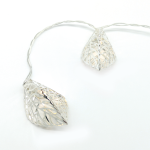 ^ "METAL LEAVES" 10LED ΛΑΜΠΑΚ ΣΕΙΡΑ ΜΠΑΤΑΡ.(3xAA)ΘΕΡΜΟ ΛΕΥΚΟ ΑΣΗΜΙ ΜΕΤΑΛΛΟ IP20 135+30cm  ΔΙΑΦΑΝ ΚΑ