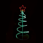 ^ "SPIRAL TREE", 120 LED MOTIF 5m 2-WIRE ROPE LIGHT, RED-GREEN, IP44, 40x40x90cm, 1.5m LEAD CABLE