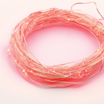 100 LED STRING LIGHTS TIMER RED SILVER COPPER WIRE & BAT.3XAA IP44 10m+10cm