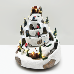 LED DECOR WW-PURPLE VILLAGE+SKI+MUSIC 4.5V (ADAPT) 21Χ21Χ25CM