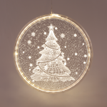 ^ "3D ACRYLIC CHRISTMAS TREE", 24 WW LED STEADY IP20  21X21.6CM, USB LEAD CABLE