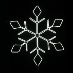 "SNOWFLAKE" 600LED MOTIF 6m NEON ROPE LIGHT WARM WHITE IP44 66x57.5cm 1.5m LEAD CABLE