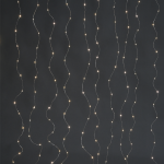 400 LED CURTAIN LIGHTS WW SILVER COPPER WIRE USB ADAPT.+REMOTE 20LEDSx20STRINGS 2x2M+3M