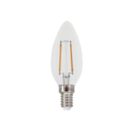 LED FILAMENT E14 C35 2W 2700K 230V AC 250LM RA80 30000H 360°