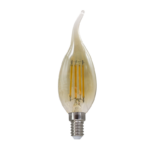 LED FILAMENT E14 STEP-DIM C35 4W TIP AMBER 2700K 230V AC 500LM RA80 30000H 360°