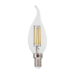 LED FILAMENT E14  DIM C35 5W TIP AMBER 2700K 230V AC 680LM RA80 30000H 360°