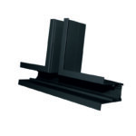 MATTE BLACK CONNECTOR "T" FOR MAGNETIC RECESSED TRACK