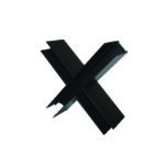 MATTE BLACK CONNECTOR "+" FOR MAGNETIC TRIMLESS TRACK