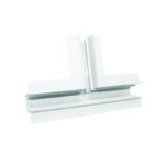 MATTE WHITE CONNECTOR "T" FOR MAGNETIC TRIMLESS TRACK