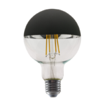 LED FILAMENT E27 DIM G95 8W  BLACK 2700K 230V AC 900LM RA80  30000H 180°