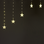 222WW LED CURTAIN STARS TRANSPARENT COPPER WIRE ADAPT CONN MAX 3 SETS  3m*1.2m  8 FUNCTION IP20 3m LEAD CABLE