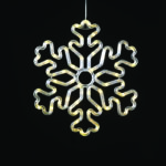 "PLASTIC SNOWFLAKE" 50 LED WW BATTERY (3ΧΑΑ)/USB, IP20, 30.5*0.7*27.5