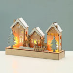 ^WOODEN VILLAGE 10 LED STRING LIGHTS WW STEADY BATT (2ΧΑA) 25*7*15cm IP20^