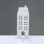 ^WOODEN DECORATIVE MOTIF WHITE HOUSE 11.5*5*27,5cm^