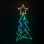 3D CHRISTMAS TREE 1000 MULTICOLOR 9.5M DOUBLE SIDE SMD LED ROPE LIGHT STEADY IP651 75*75*130cm 5m LEAD CABLE