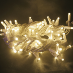 101 LED WHITE RUBBER CABLE WARM WHITE STRING LIGHTS CONTECT.  (MAX 20)  10CM DIST 10M IP65 1.5M LEAD CABLE