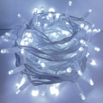 100 LED WHITE RUBBER CABLE WARM WHITE STRING LIGHTS CONTECT.  (MAX 20)  10CM DIST. 10M IP65, 1.5 LEAD CABLE