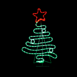 ^ "CHRISTMAS TREE", 132 LED MOTIF 5.5m 2-WIRE ROPE LIGHT, RED-GREEN, IP65, 54x90cm, 1.5m LEAD CABLE