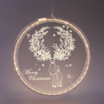 ^ "3D ACRYLIC REINDEER",36 WW LED STEADY IP20  21X21.6CM, USB LEAD CABLE^