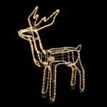 STANDING REINDEER WITH MOTOR 264 LED 11m 2-WIRE ROPE LIGHT, WW STEADY  IP65 100*58*116cm  1,5m LEAD CABLE