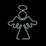 ANGEL 350 DOUBLE NEON LED  ROPE LIGHT 3m WW & CW STEADY IP65 560*640mm 1.5m LEAD CABLE