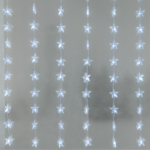 ^48LED ΛΑΜΠ ΚΟΥΡΤΙΝΑ ΑΣΤΕΡΙΑ 6,5cm ΨΥΧΡΟ ΛΕΥΚΟ ΑΝΤΑΠΤ & 8 ΠΡΟΓΡ IP44 120cm 5M ΠΡΑΣ ΚΑΛΩΔ