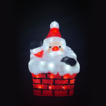 ACRYLIC CHIMNEY SANTA 50 LED CW IP44 23,5*23,5*35cm  30cm LEAD CABLE