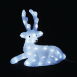 ACRYLIC SITTING REINDEER 55 LED CW IP44 36*16,5*37cm  30cm LEAD CABLE
