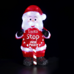 ACRYLIC STANDING SANTA 60 LED CW IP44 24,5*18*40,5cm  30cm LEAD CABLE