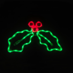 MISTLETOE 60LED  ΜΟΤΙΦ 2,5m ΜΟΝΟΚ. ΦΩΤΟΣ ΚΟΚΚΙΝΟ& ΠΡΑΣΙΝΟ ΣΤΑΘΕΡΟ IP65  45*32cm 1.5m ΚΑΛ.