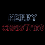 MERRY CHRISTMAS 936 LED MOTIF 26m 2-WIRE ROPE LIGHT WHITE&RED FLASH IP65 160*40,5cm 1.5m LEAD CABLE