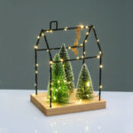 METAL HOUSE WITH TREES ΔΙΑΚΟΣΜ ΚΡΕΜΑΣΤΟ 55 LED ΛΑΜΠ ΘΕΡΜΑ ΜΠΑΤ 3ΧΑΑΑ (ΔΕΝ ΣΥΜΠ) IP20  16.5*12*22cm