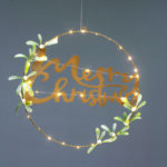 CIRCLE MERRY CHRISTMAS PENDANT DECORATIVE 40 LED WW STEADY BATT 2ΧΑΑ(NOT INCL) IP20 DIAM:40cm