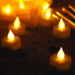 SET TEA LIGHTS 4 LED DECORATIVE WW BATT 4*CR2032(NOT INCL) IP20 DIAM:3,5cm *H:3,8cm