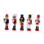 ^SET OF 5 ORNAMENT NUTCRACKERS H15cm^