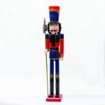 ^NUTCRACKER SOLDIER WITH SILVER SCEPTER H180cm^