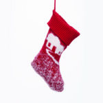XMAS STOCKING RED COLOR DECORATIVE (HOUSE) 20*46cm