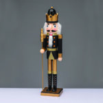 NUTCRACKER KING WITH SCEPTER  BLACK 60cm