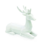 DECORATIVE RESIN REINDEER WHITE 15cm