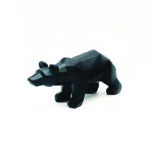 DECORATIVE RESIN BEAR  BLACK 10cm