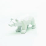 DECORATIVE RESIN BEAR WHITE 10cm