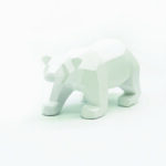 DECORATIVE RESIN BEAR WHITE  11cm