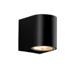 GU10 WALL LUMINAIRE PLASTIC 230V AC BLACK IP65 MAX 3W LED