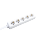 MULTISTRIP 5 SOCKETS WITH CHILD PROTECTION NO SWITCH 16A IP20 WITH CABLE H05VV-F 3x1.5mm2/5m