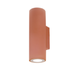 ^ROUND WALL MOUNTED UP-DOWN LUMINAIRE IP65 2XGU10 TERRACOTTA CEMENT