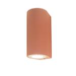 ^ROUND WALL MOUNTED UP-DOWN LUMINAIRE IP65 2XGU10 TERRACOTTA CEMENT